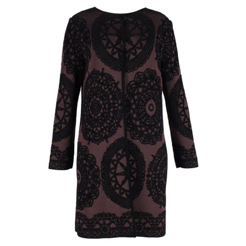 M Missoni Patterned Knit Short Coat in Brown Viscose 7748770136124