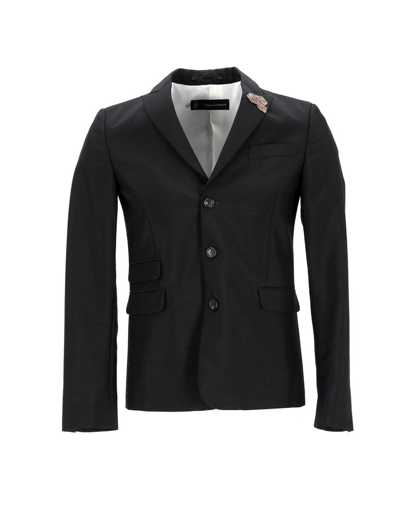 Dsquared2 Blazer with Pins in Black Polyester 7748768727100