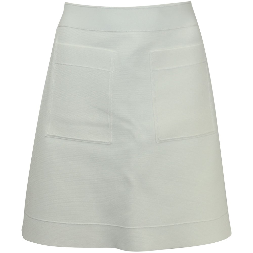 Sandro Paris Elanna Ponte Mini Skirt in White Viscose 7748767645756
