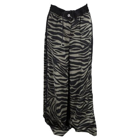 Sacai Patterned Wide Leg Trousers in Animal Print Polyester 7748771774524