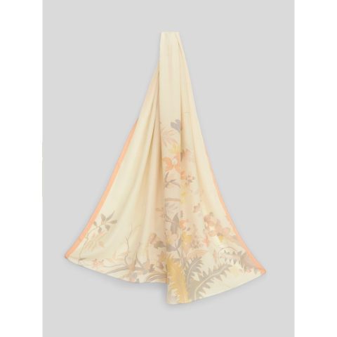 Leafy Floral Silk Scarf