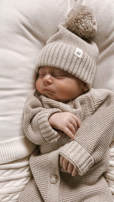 Luna + Luca Classic Purl Knit Jumpsuit – Heather Beige