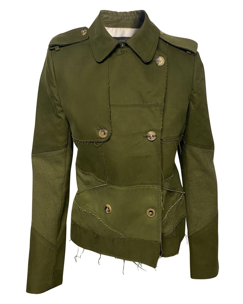 Joseph Patchwork Jacket in Green Cotton 7748770660412