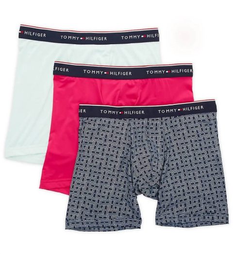 Men’s 3-Pack Microfiber Boxer Brief In Hot Pink/blue/light Green
