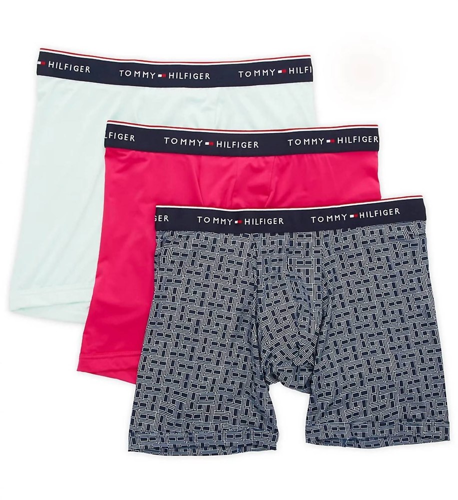 Men’s 3-Pack Microfiber Boxer Brief In Hot Pink/blue/light Green