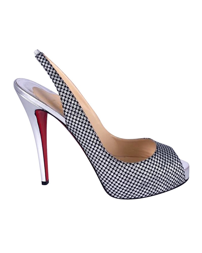 Christian Louboutin No Prive 120 Heels in Silver Leather 7748772954172