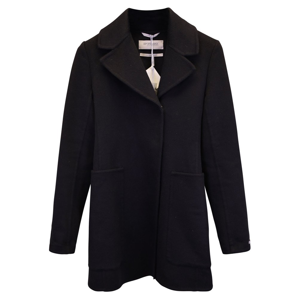 Max Mara SportMax Over Coat in Black Cashmere 7748776296508