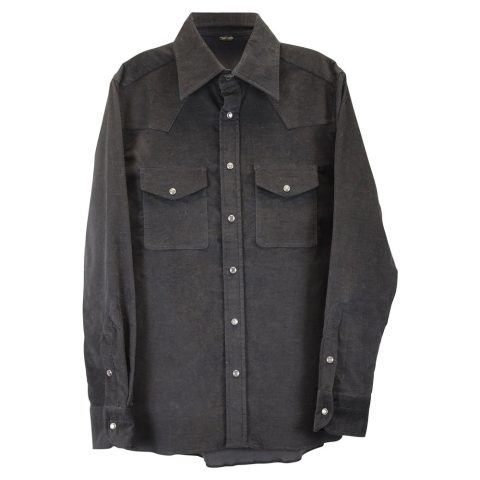 Tom Ford Pocket Shirt in Charcoal Cotton 7748776984636