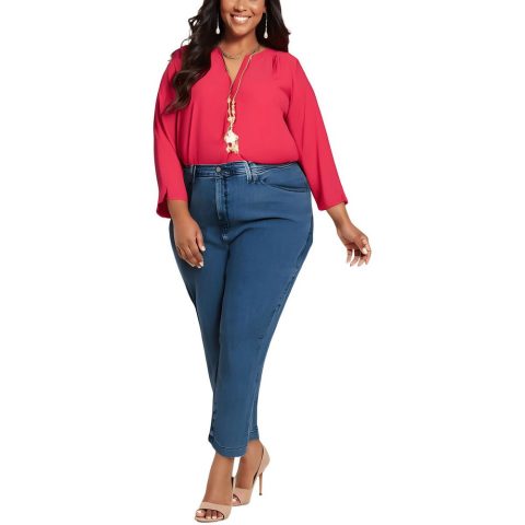 Plus Relaxed Denim Straight Leg Jeans