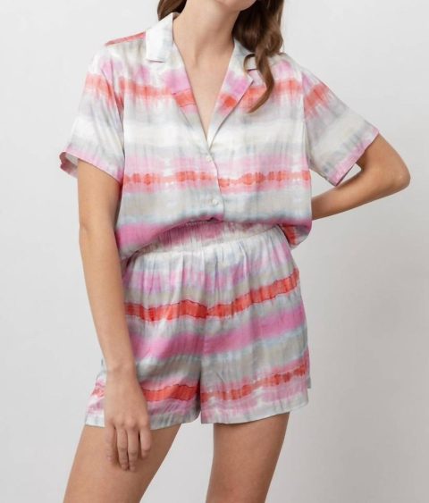 Maui Coral Waves Top In Coral Pink