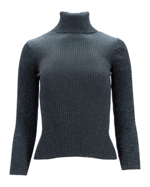 Zimmermann Shimmering Turtleneck Top in Green Viscose 7748774625340