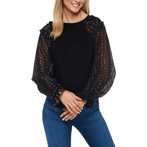 Metallic Pullover Top