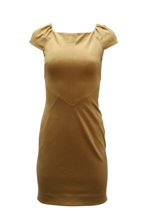 Diane Von Furstenberg Sheath Mini Dress in Brown Wool 7748781310012