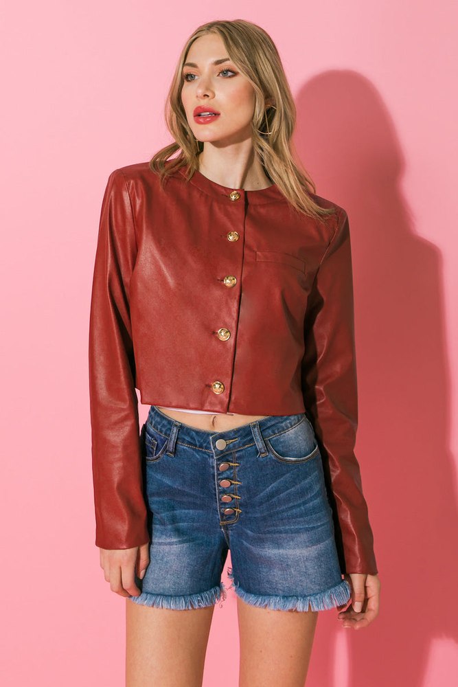 THINK I’M FALLING IN LOVE LEATHER JACKET