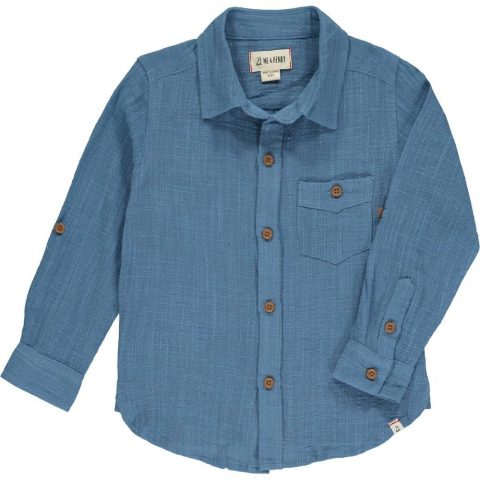 Boy’s Merchant Button Down Shirt In Blue