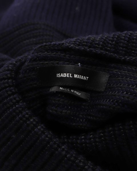 Isabel Marant Stretch Sweater in Navy Blue Wool 7748778459196