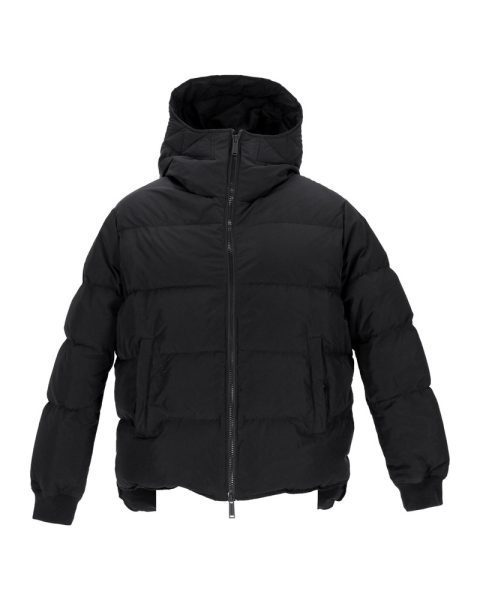 Dsquared2 Hooded Embroidered Down Jacket in Black Polyester 7748800348220