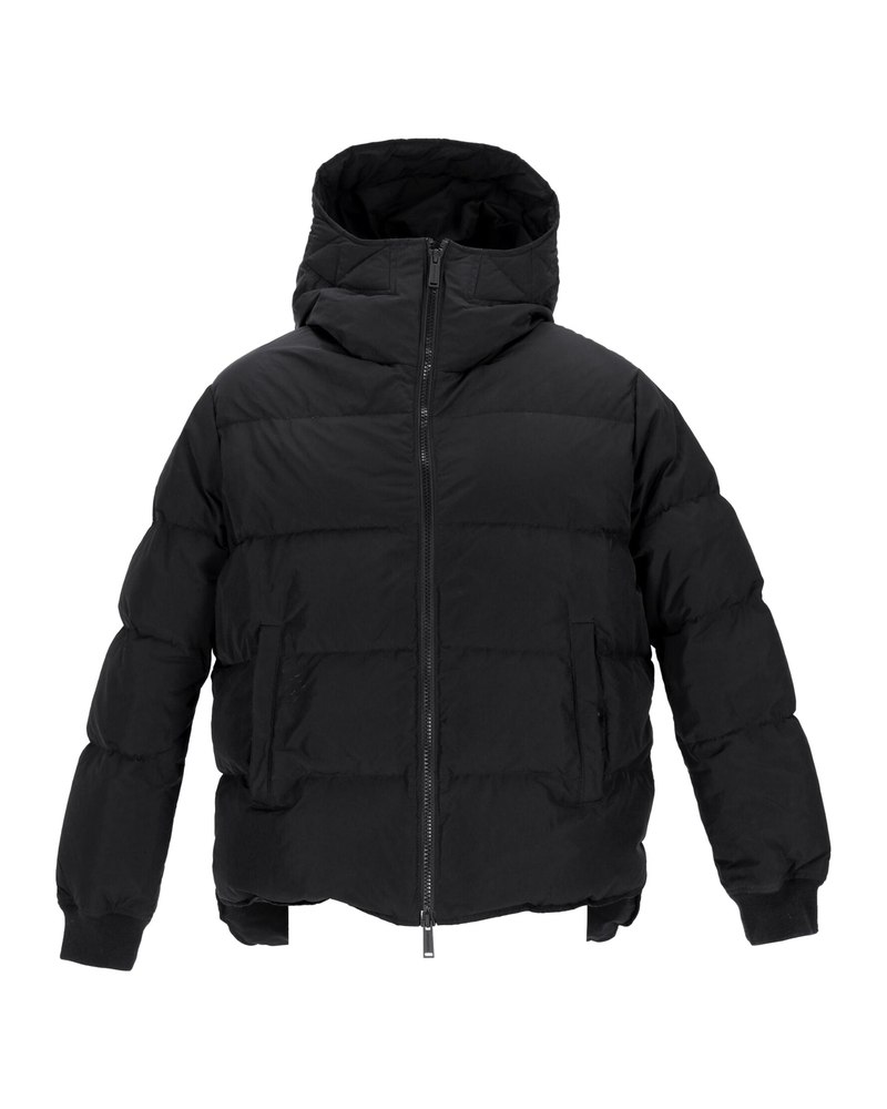 Dsquared2 Hooded Embroidered Down Jacket in Black Polyester 7748800348220