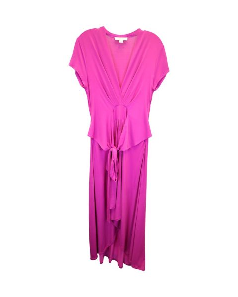 Michael Kors High-Low Hem Maxi Dress in Purple Polyester 7748782555196