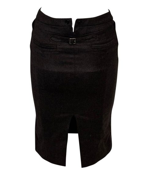 Joseph Pencil Skirt in Brown Wool 7748785733692