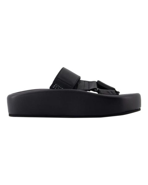 Sandals – MM6 Maison Margiela – Leather – Black 7748791337020