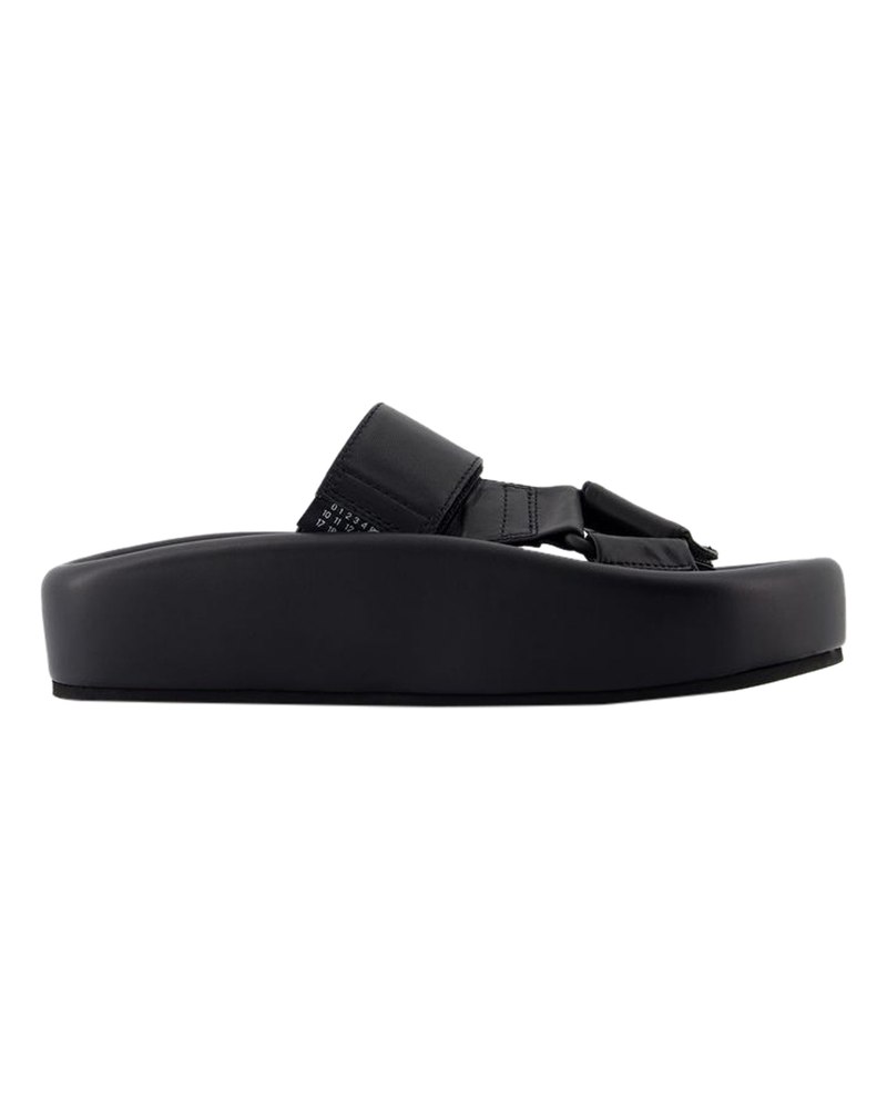 Sandals – MM6 Maison Margiela – Leather – Black 7748791337020