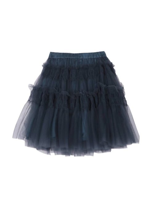 Girl’s Fluffy Tulle Skirt In Navy