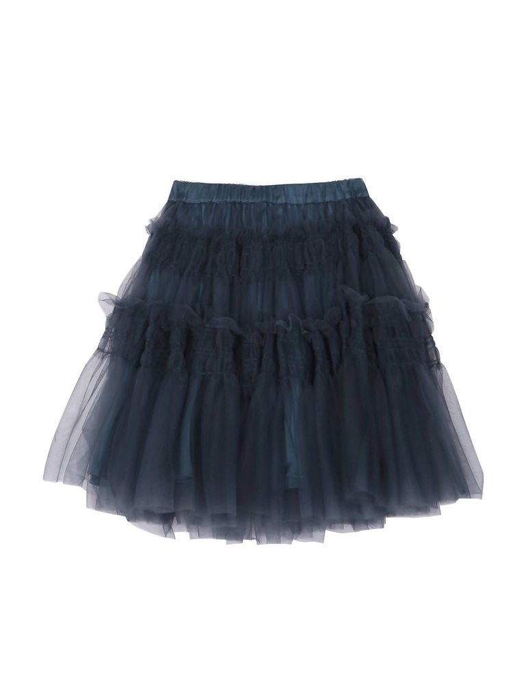 Girl’s Fluffy Tulle Skirt In Navy