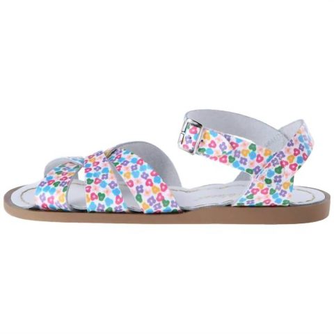 Toddler Girl’s Floral Sandal In White