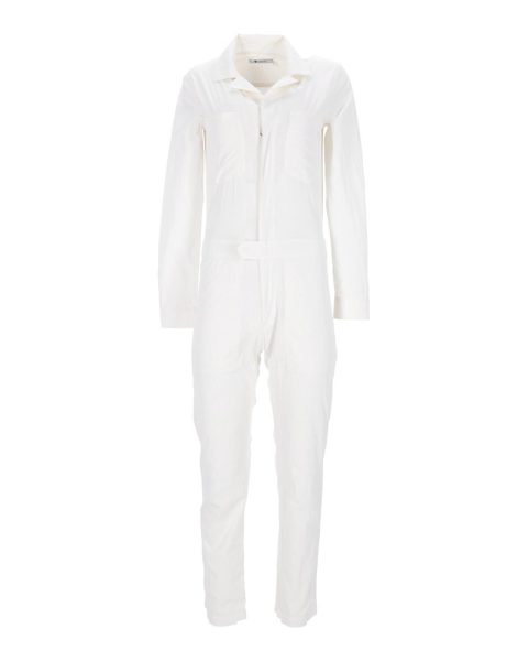 T Alexander Wang Utility Jumpsuit in White Cotton 7748814864444