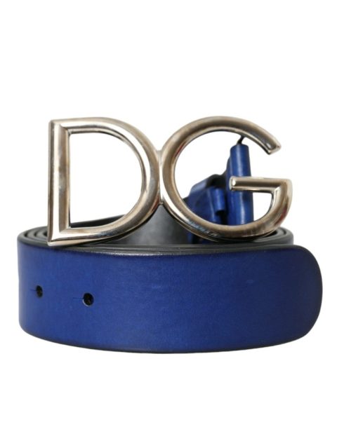 Dolce & Gabbana Leather Metal Logo Buckle Belt Men’s Men