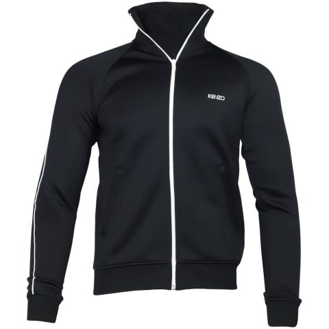 Kenzo Black Logo Track Jacket in Black Polyamide 7748811227196