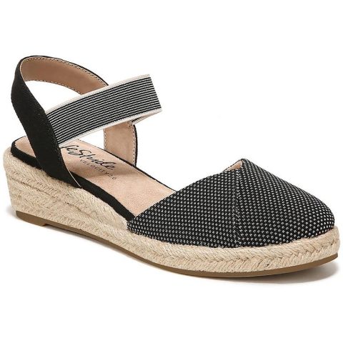 Kimmie Ankle Strap Closed Toe Wedge Sandals