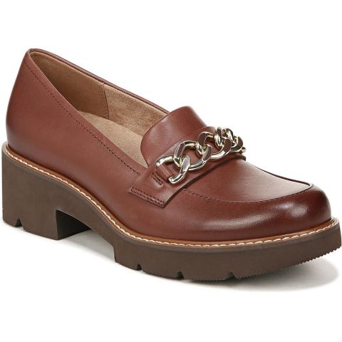 Desi Chain Slip On Loafer Heels