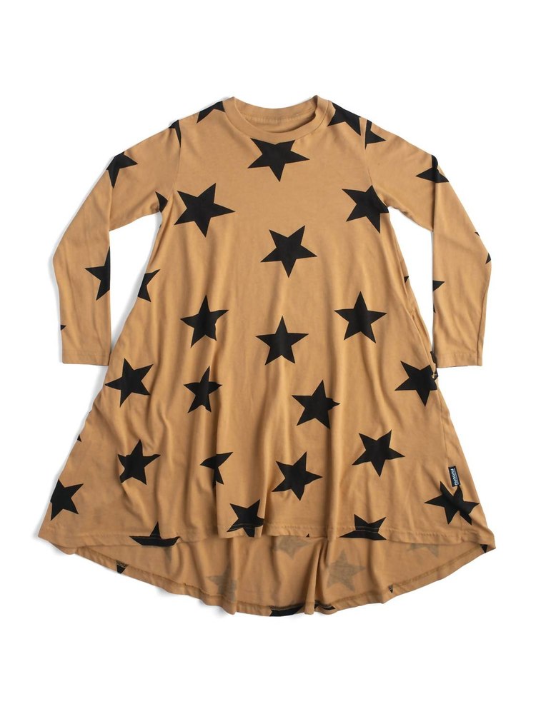 Girl’s 360 Star Dress In Mocha