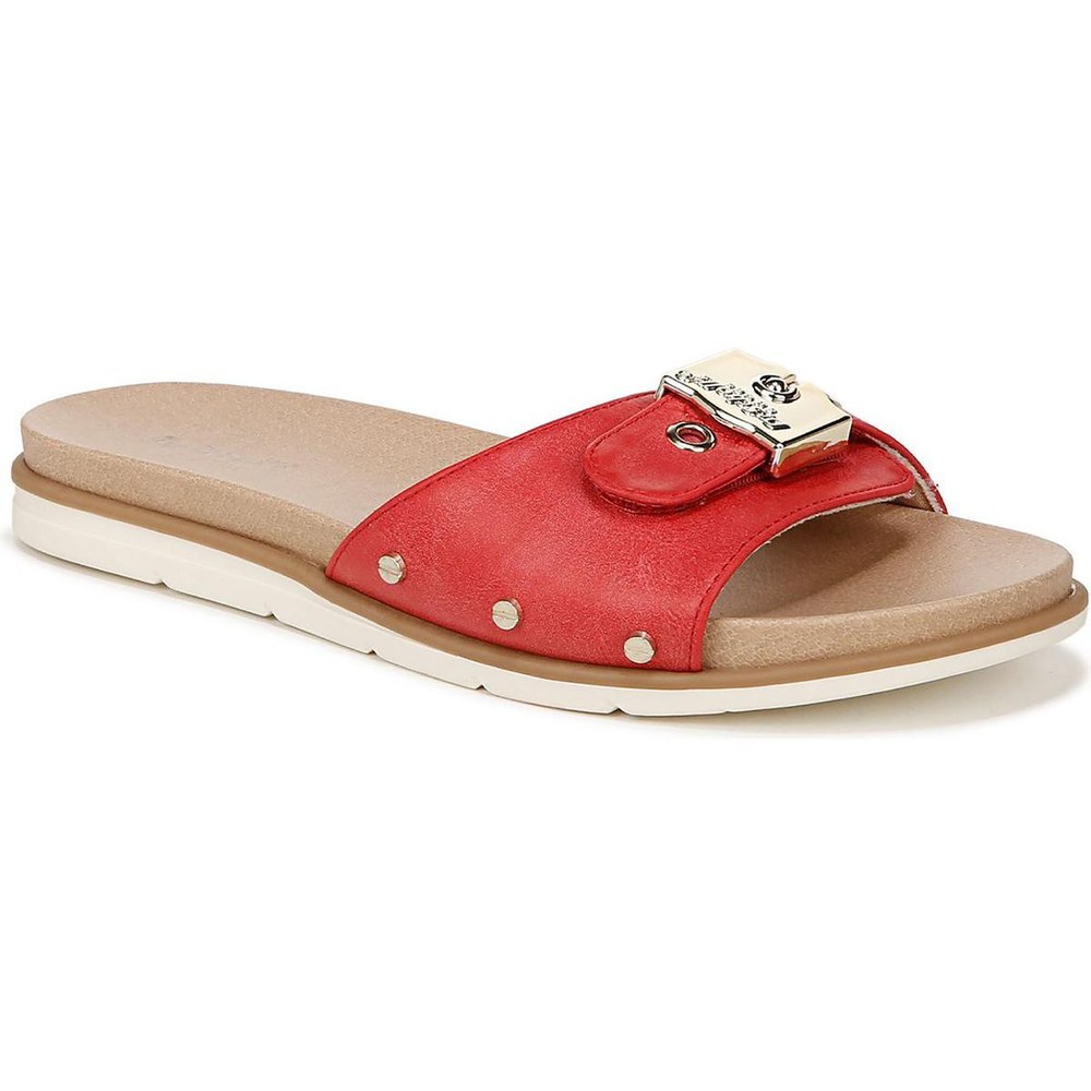 Nice Iconic Faux Leather Slip On Slide Sandals
