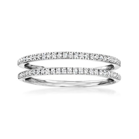 Ross-Simons Diamond Jewelry Set: 2 Stackable Rings in Sterling Silver