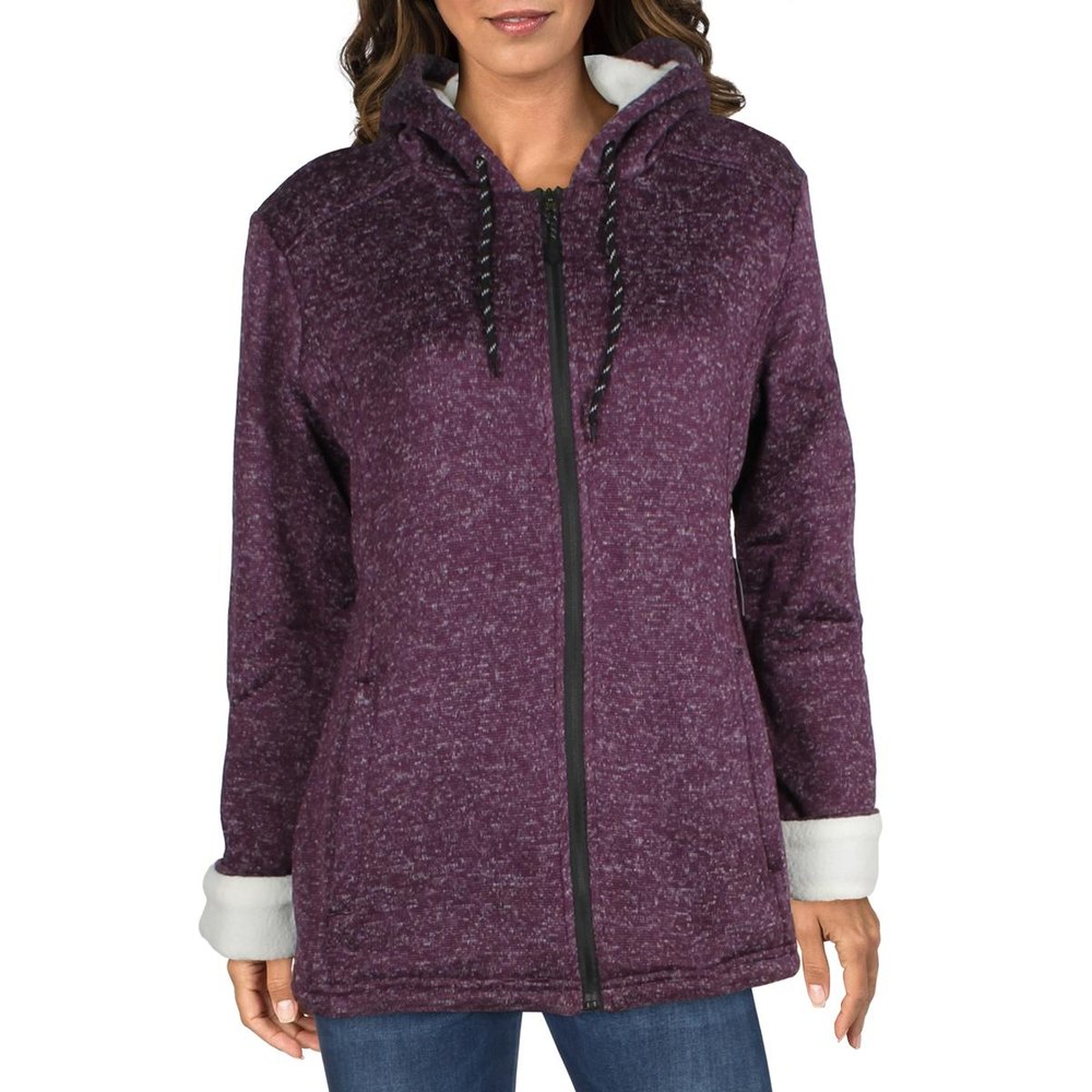 Knit Sweater Jacket with Faux Sherpa Lining
