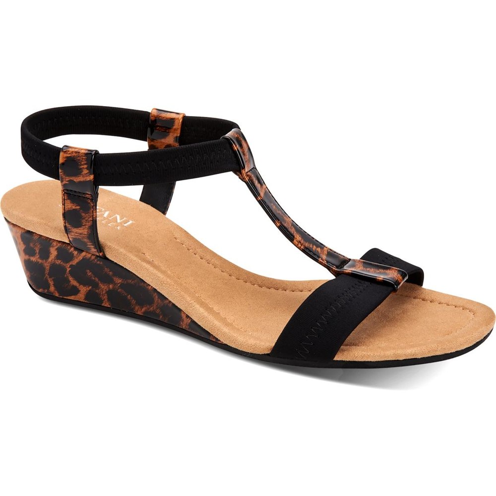 Voyage1 Open Toe Elastic Wedge Sandals