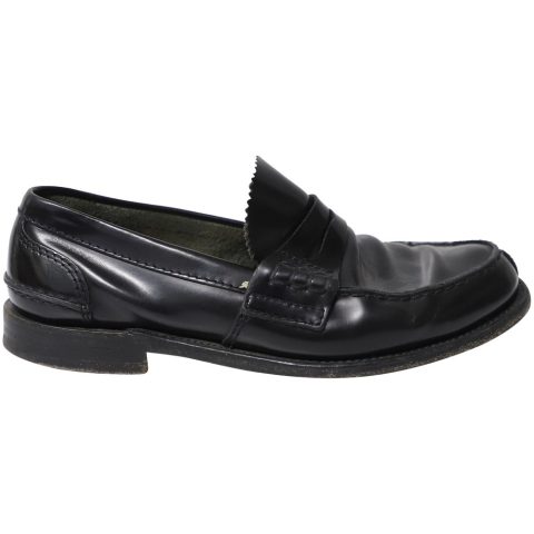 Church’s Tunbridge Bookbinder Fumè Penny Loafer in Black Leather 7748869161020