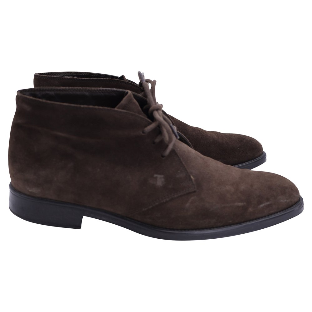 Tod’s Lace-Up Boots in Brown Suede 7748868669500