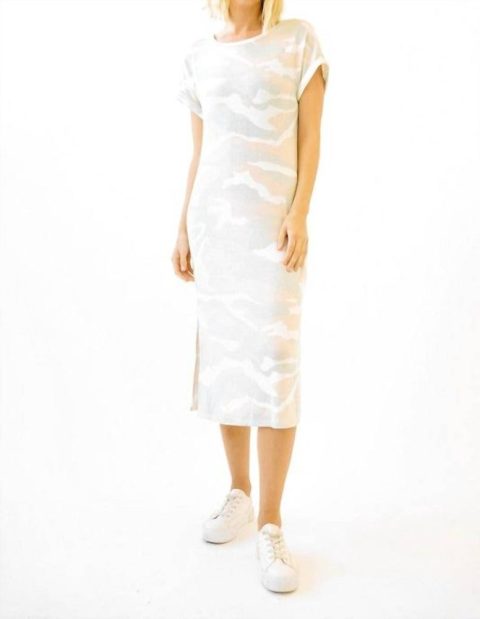 Camo Dress In Light Gray