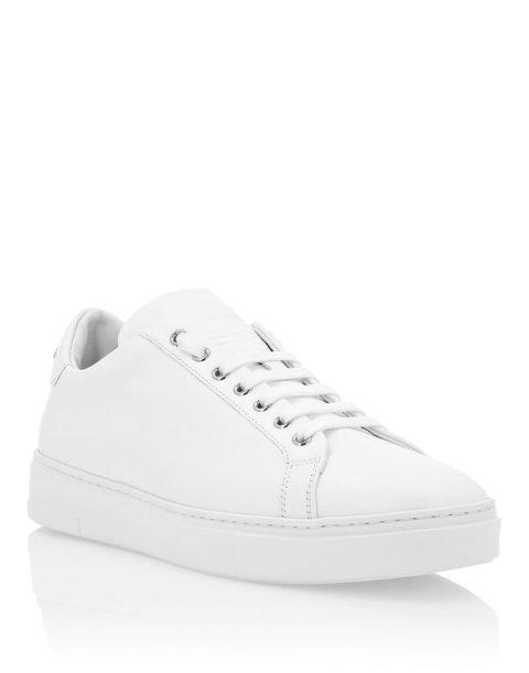 Leather Lo-Top Sneakers Skull and Plein 7650308751420