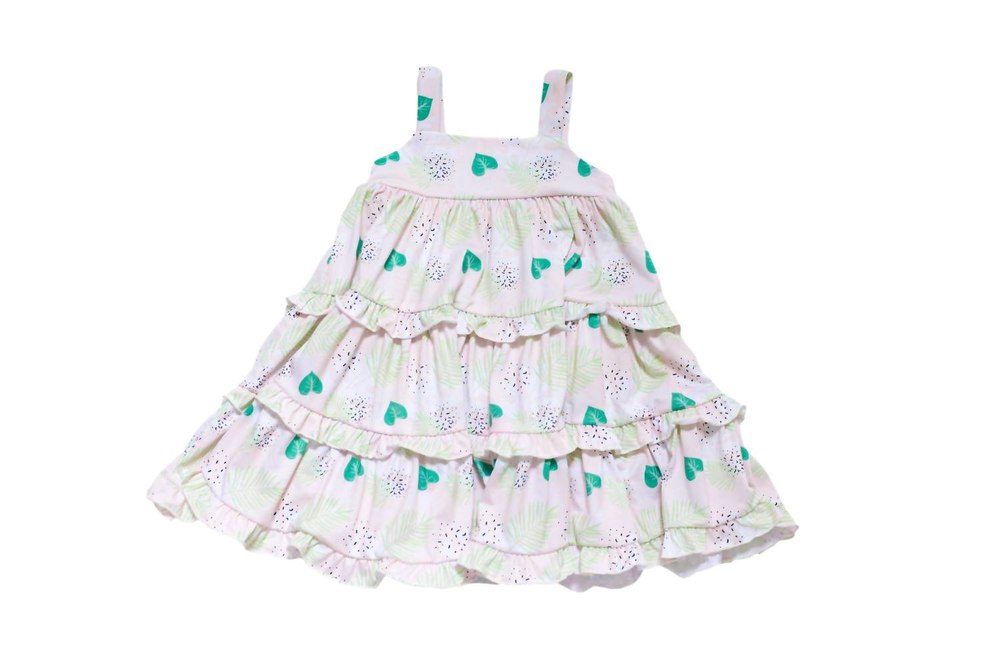 Baby Girl’s Sleeveless Summer Dress In Sugar Palms