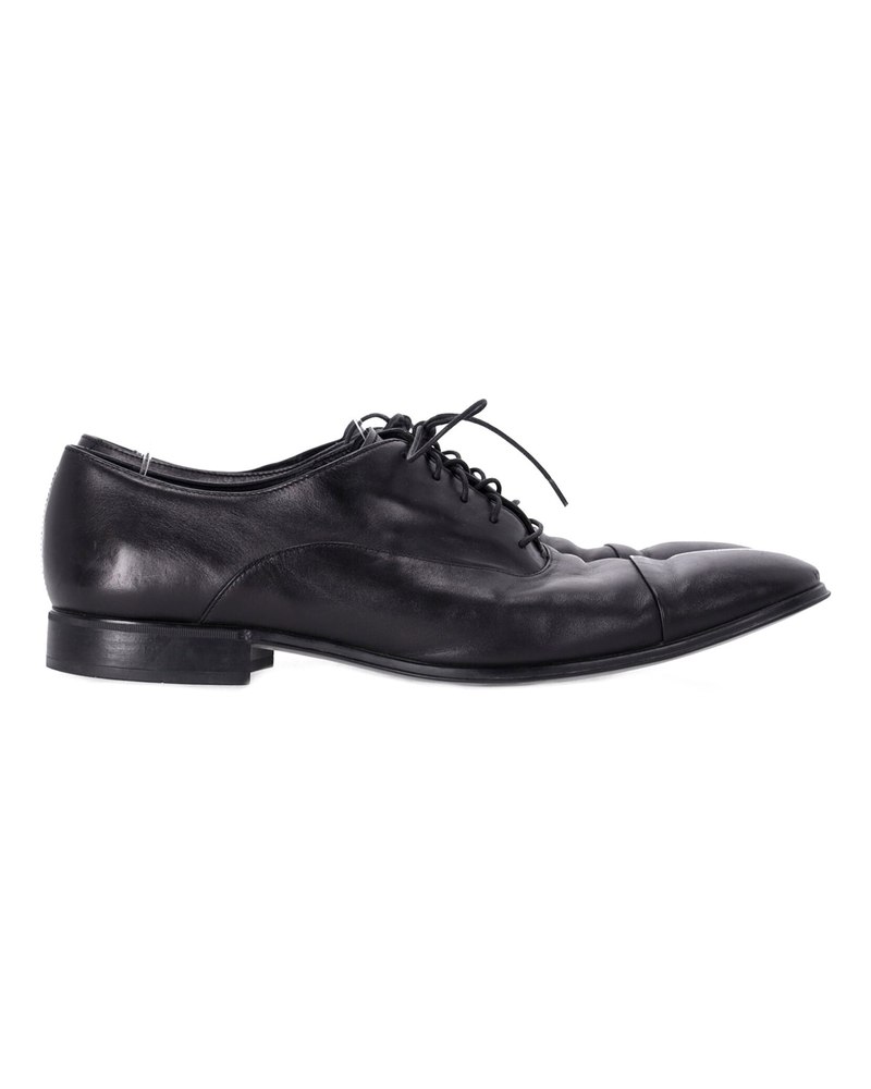 Salvatore Ferragamo Lace-Up Oxfords in Black Leather 7748864147516