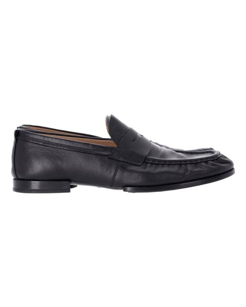 Tod’s Debossed-Logo Penny Loafers in Navy Blue Leather 7748868735036