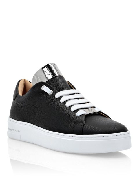 LO-TOP SNEAKERS SILVER $URFER DEER PRINT