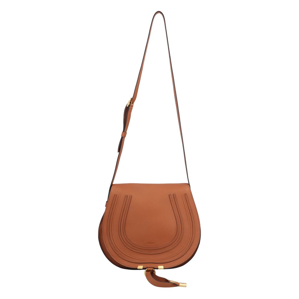 Chloé Marcie Medium Saddle Bag Brown 7748870963260