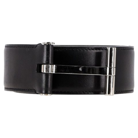 Tom Ford T-Buckle Belt in Black Leather 7748873584700