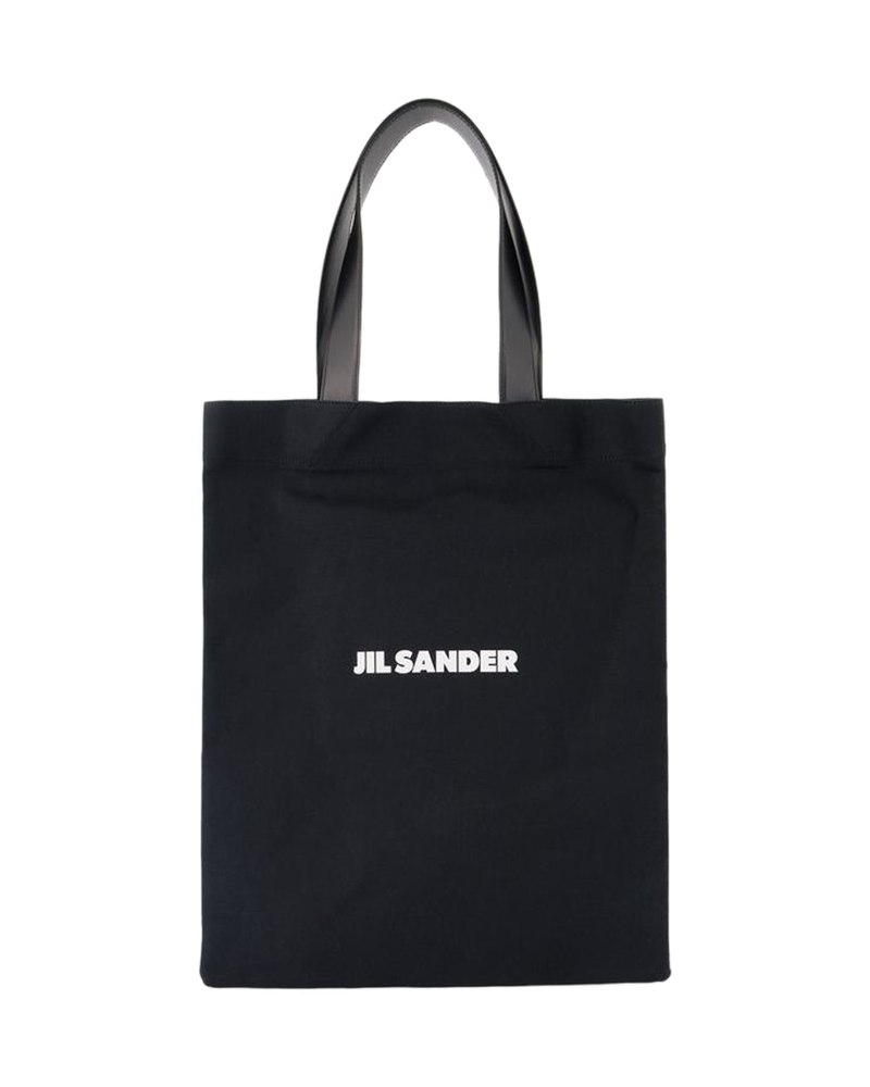 Book Tote Shopper Bag – Jil Sander – Cotton – Black 7748877516860